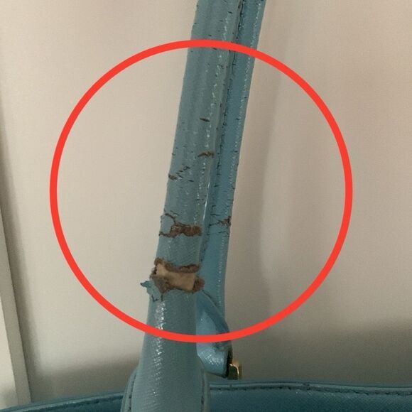 Tory Burch Robinson East West Tote - Morning Sky Blue Saffiano Leather - Large - Picture 6 of 9